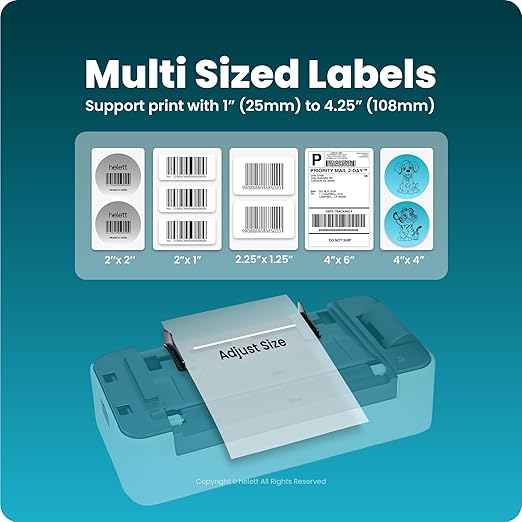 Refurbished Helett® H30C Lite 4x6 USB Thermal Shipping Label Printer - Image 3