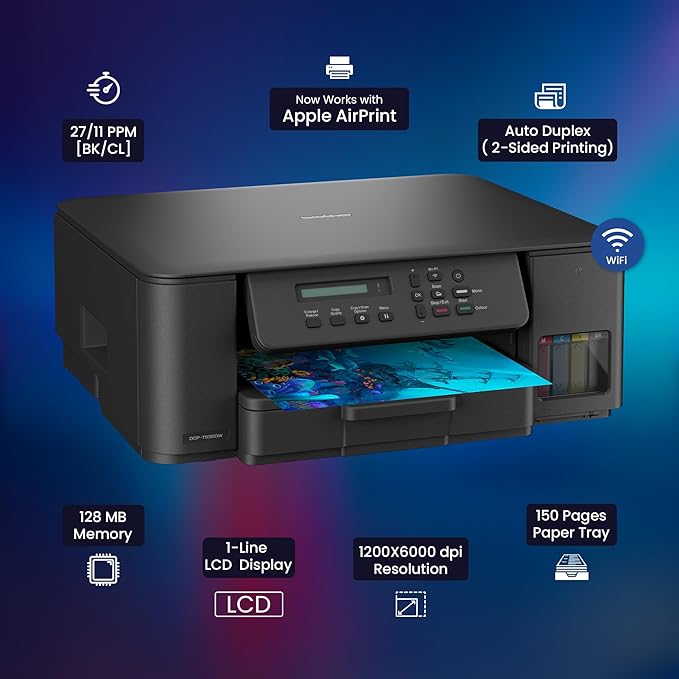 Refurbished Brother DCP-T535DW WiFi Duplex Ink Tank Printer - Image 2