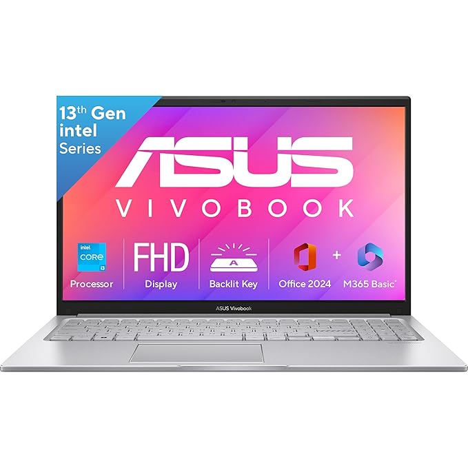 Refurbished ASUS Vivobook 15 i3 13th Gen Laptop 12GB RAM 512GB SSD