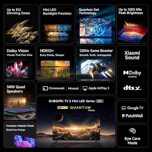 Refurbished Xiaomi 55 Inch 4K UHD Smart Quantum Mini LED Google TV - Image 4