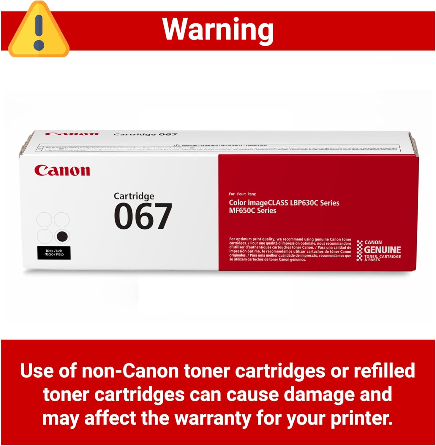 Canon Genuine 067 Black Toner Cartridge Compatible with LBP633Cdw, LBP632Cdw, MF652Cdw, MF653Cdw, MF654Cdw, MF656Cdw - Image 2
