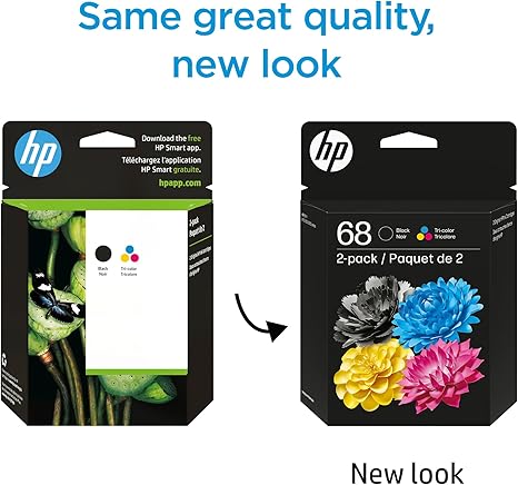HP 68 Black/Tri-Color Ink Cartridges (2-Pack) | Works Envy 6100e, 6500e Series | Eligible for Instant Ink - Image 2